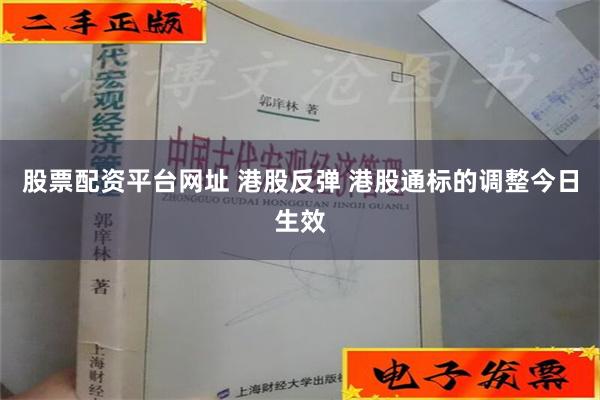 股票配资平台网址 港股反弹 港股通标的调整今日生效