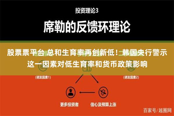 股票票平台 总和生育率再创新低！韩国央行警示这一因素对低生育率和货币政策影响