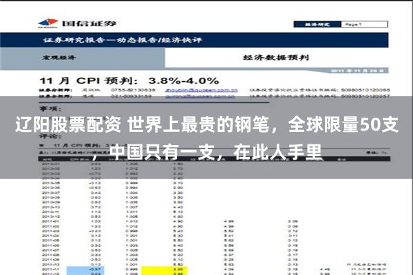 辽阳股票配资 世界上最贵的钢笔，全球限量50支，中国只有一支，在此人手里