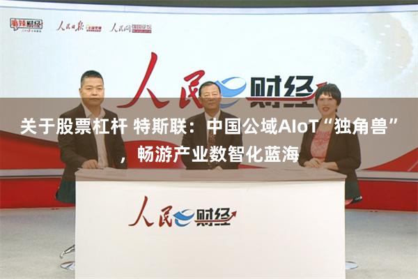 关于股票杠杆 特斯联：中国公域AIoT“独角兽”，畅游产业数智化蓝海